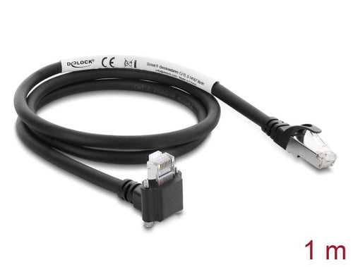 Delock Gige Camera Cable RJ45 Connector Male 90° Angulado With Screws Connector Male Length 28MM a RJ45 Connec — image 1