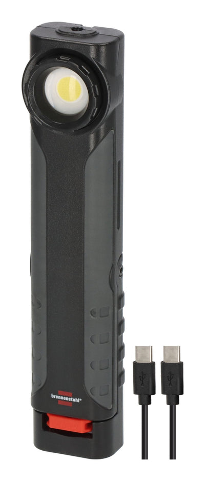 Brennenstuhl Linterna LED Rechargeable Hl 600 Ad/Lamp Trabajo Dynamo With USB Cable C (600 + 180LM, IP54, IK08 — image 1
