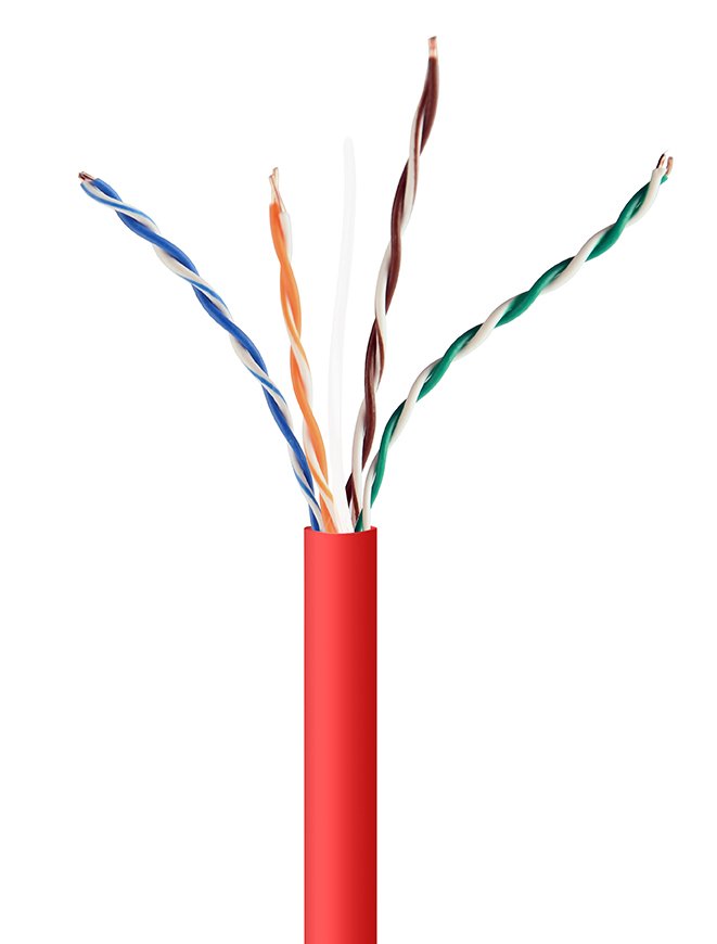 Gembird Network Cable UTP Solid CAT.5 Cca 305M Roll Red UPC-5004E-SOL-R