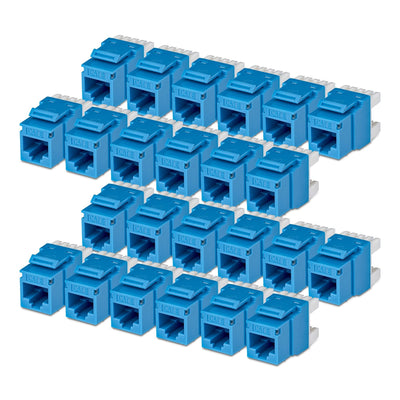 StarTech.com StarTech - Keystone Jack - 180°, 110 Punch Down - CAT.6 - UTP - RJ-45 - Blue - Conforme Taa (paqu — image 1