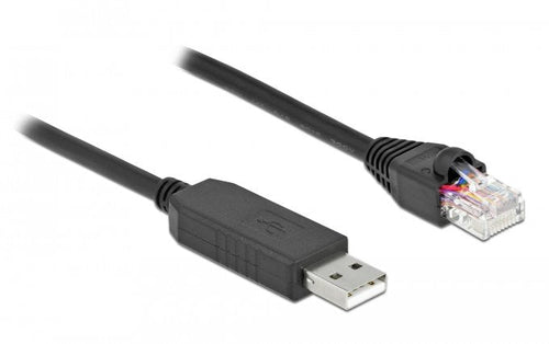 Delock Serielles Cable Connection With Ftdi Chipset, USB 2.0 Type a Connector Male a RS-232 RJ45 Connector Mal — image 1