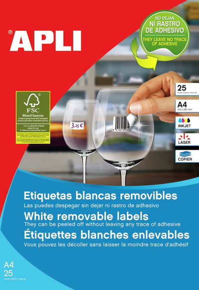 Apli Labels Adhesivas 10197/ 17.8 X 10MM/ 25 Hojas — image 1