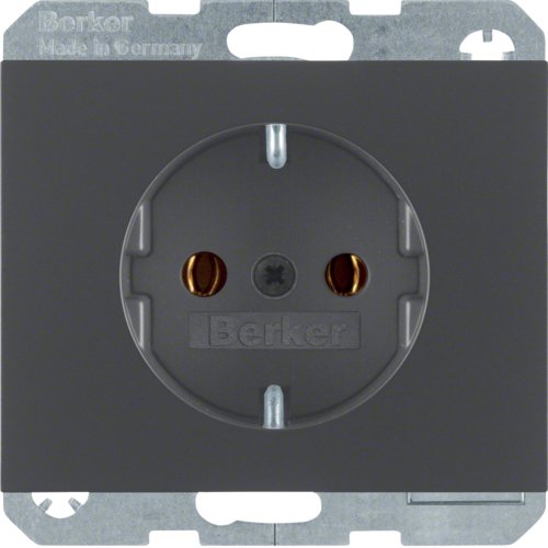 Berker 47157006 Schuko-toma Power Anth Matte — image 1