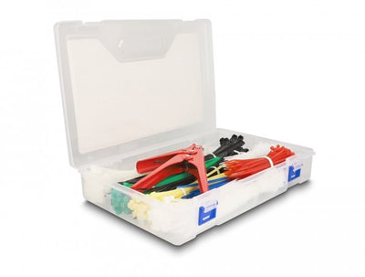 Delock Box Of Surtido Cable Ties With Tool Installation Cable Ties 600 Pieces Colours Surtidos — image 1