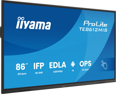 Iiyama TE8612MIS-B4AG Screen Plana Señalización Digital 165,1CM (65) LCD Wi-Fi 400 Cd / M² 4K Ultra HD Black T — image 1