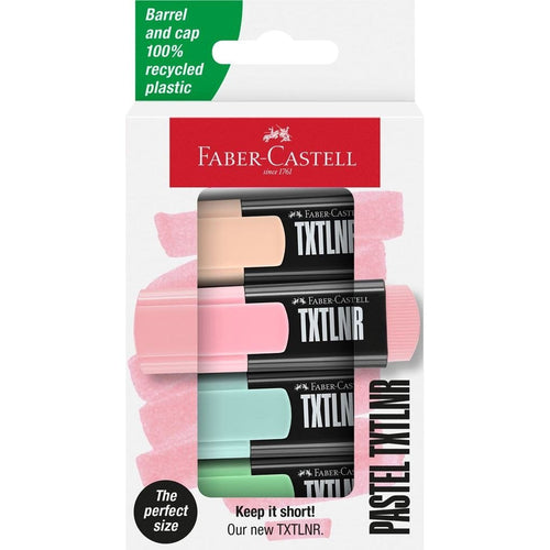 Faber-castell Txtlnr Pack 4 Marcadores Fluorescentes - Punta Biselada - Trazo Entre 1, 2 And 5MM - Ink With Ba — image 1