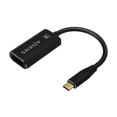 Aisens Converter Aluminium USB-C a DisplayPort 8K@60HZ - USB-C/M-dp/H - 15CM - Black — image 1