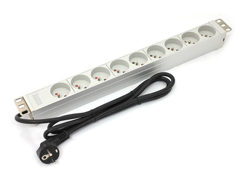 Digitus A-19-STRIP-3-IMP Unit Distribución Energía (pdu) 1U White 9 Salidas AC