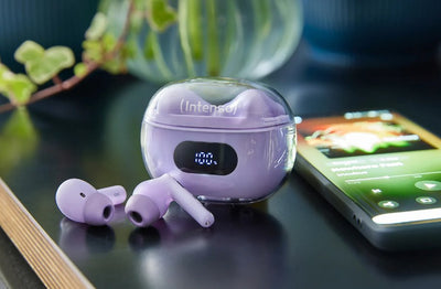 Intenso Headphones Buds Plus T313AE, Violet 3720313 — image 1