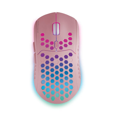 Mars Gaming Mouse Gaming Wireless MMW3P Battery Rechargeable Up To 3200 DPI Pink — image 1