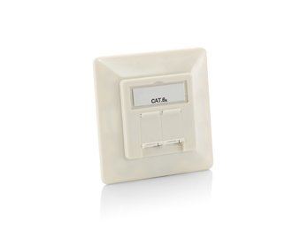Equip Roseta CAT.6A 2x RJ45 Ral 9010