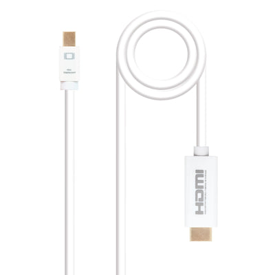 Nanocable Cable Converter Mini DP Male a HDMI V1.4 Male 2M - White — image 1