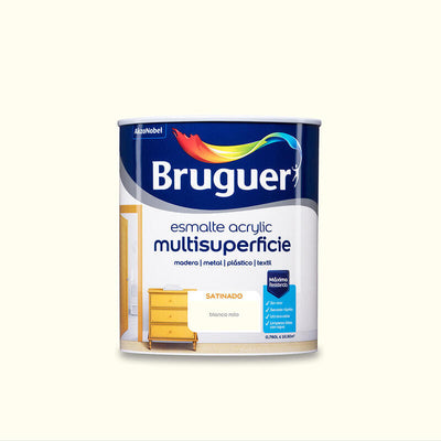 Bruguer Esmalte Acrylic Multisuperficie Satinado White Roto 0,750L 5298130 — image 1