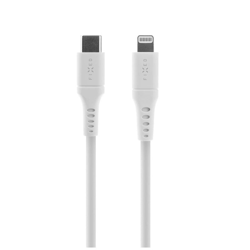 Cable Fixed Liquid Silicone USB-C Lightning, 2M, White