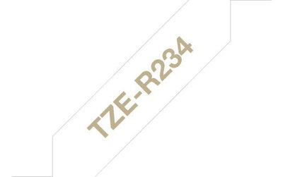 Brother TZE-R234 Tape Printer Labels Oro Sobre White — image 1