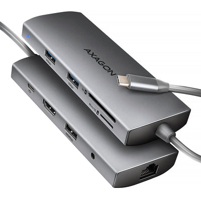 Axagon HMC-8HLSA Base Laptop And Replicador Ports Alámbrico USB 3.2 Gen 1 (3.1 Gen 1) Type-c Grey — image 1