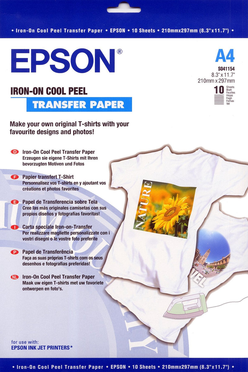 Epson Paper Inkjet Transfer A4 124GR 10 Hojas