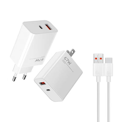 67W Mobile Phone Charger 120W Fast Charging Head Set Data Cable
