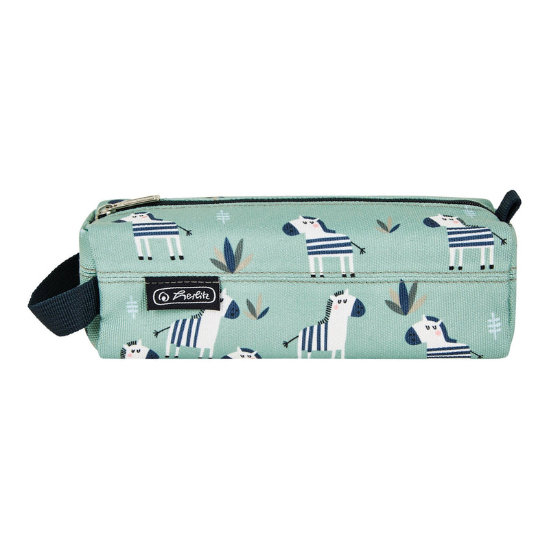 Herlitz Quattro Crazy Zebra Case Soft Poliéster Black Green White