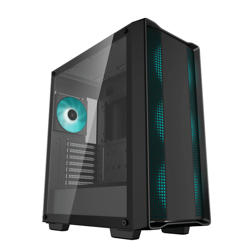 Deepcool PC Case ATX Semitorre CC560 Glass Tempered Black 4 Fans LED V2