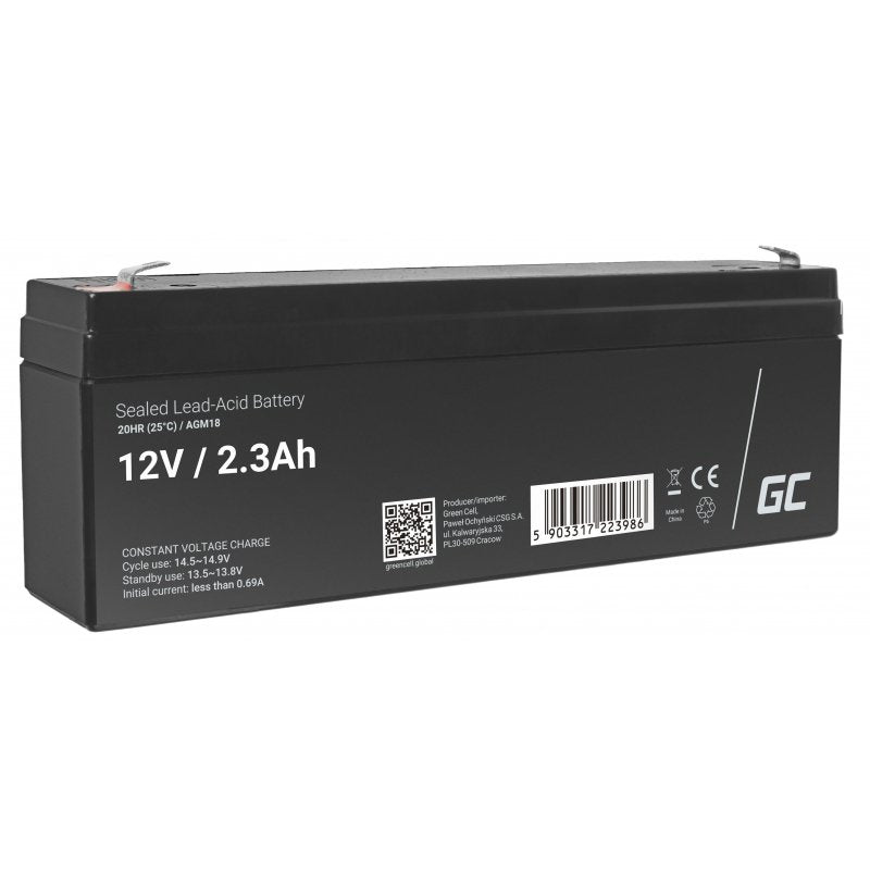 Green Cell Battery Agm 12V 2.3AH