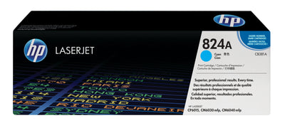 HP Genuine Toner 824A Cyan HP Colour Laserjet CP6015N / CP6015DN / CP6015XH / CM6030 / CM6030F / CM6040 / CM60 — image 1