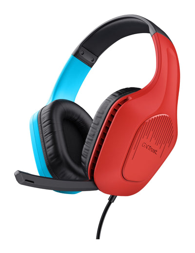Trust Headphones Gaming With Microphone Gaming Gxt 416S Zirox Jack 3.5 Azules And Rojos — image 1