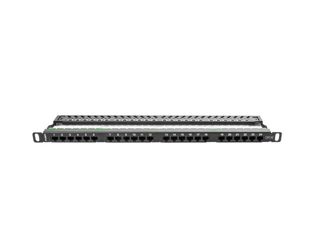 Lanberg Patch Panel PPU5-0024-B 24 Ports Categoria 5E 19\1 0.5U Black