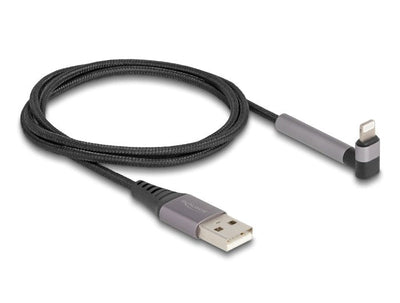 Delock 85404 Cable Datos And Charging USB Tipo-a a Lightning™ Iphone™, Ipad™, Ipod™ Acodado With Función Stand — image 1