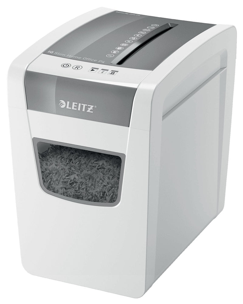 Leitz Iq Slim Office P-4 Triturador Paper Corte Cruzado 22CM White