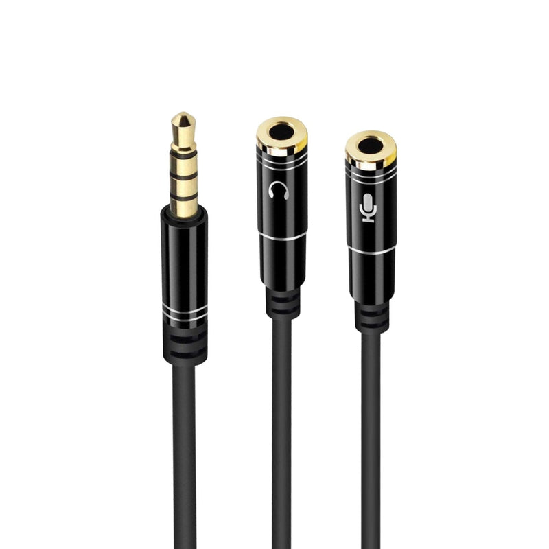 Ewent EC1641 Cable Audio 0,3M 3,5MM 2 X 3,5MM Black Ewent Cable Adapter Audio Jack 3.5/M 4PINES - 2XJACK 3.5/H