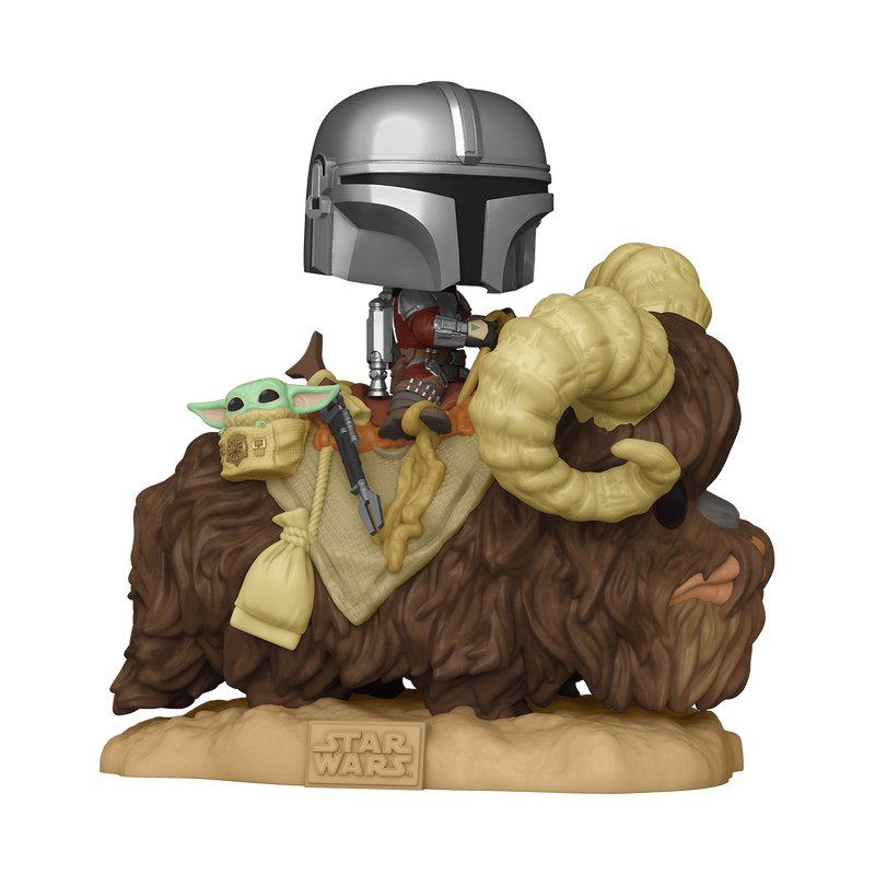 Figura Pop Star Wars The Mandalorian Controller On Bantha Con Child In Bolsa