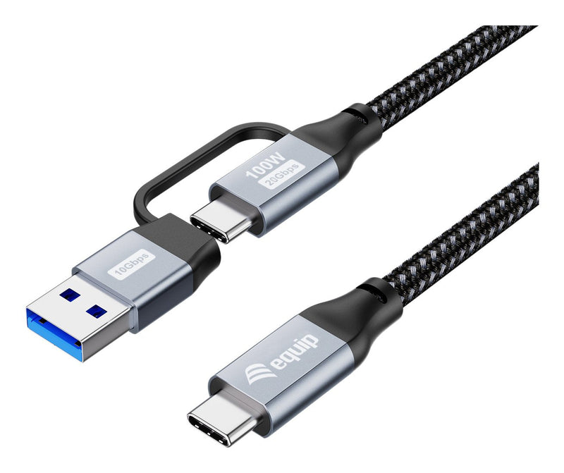 Equip Cable USB-C3.2-C a GEN2X2 PD100W M 1.00M Black