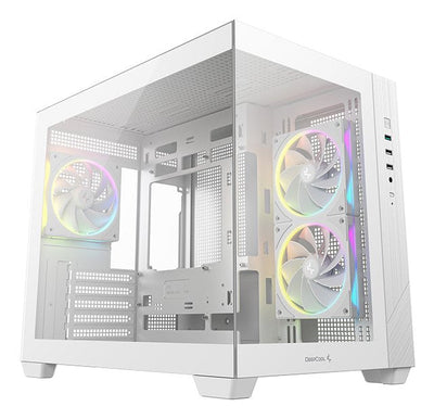 Deepcool PC Case CG330 3F Wh microATX Mini Tower White — image 1