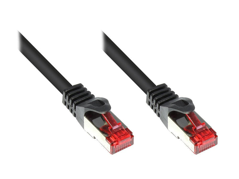 Goodconnections Network Cable With Protector Pestaña, CAT.6, S FTP, Pimf, Pvc, 250MHZ, Black 50M,