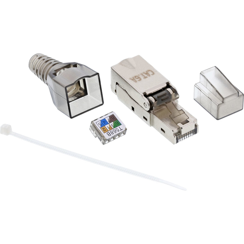 Inline Plug RJ45 CAT.6A 500MHZ, Instalable Campo, Blindado