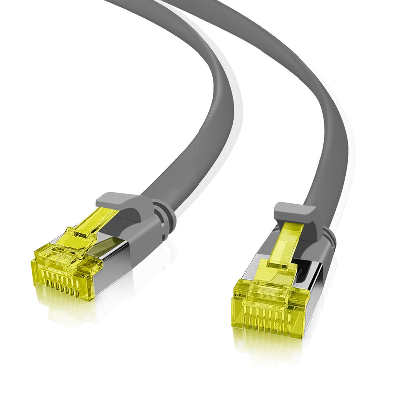 Helos Ultra Flaches Patchkabel U/FTP CAT.6A Grey 10,0M