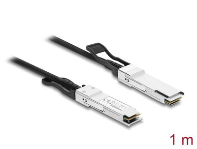 Delock Twinax Cable QSFP28 Connector Male a QSFP28 Connector Male 100Gbps 1M — image 1