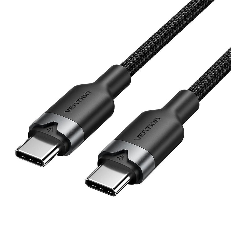 Vention USB Cable 2.0 Type-c 3A Trdbf USB Type-c Male USB Type-c Male Up To 60W 480Mbps 1M Black