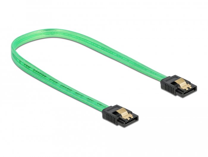 Delock Cable 82064 SATA 0,3M SATA 7-PIN Green