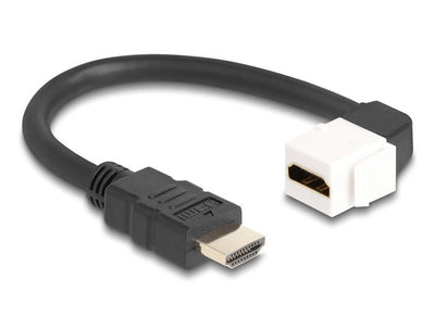 Delock Keystone Modul HDMI Cable Plug Zu Buchse 90° Gewinkelt 8K 60 HZ 20CM Black — image 1