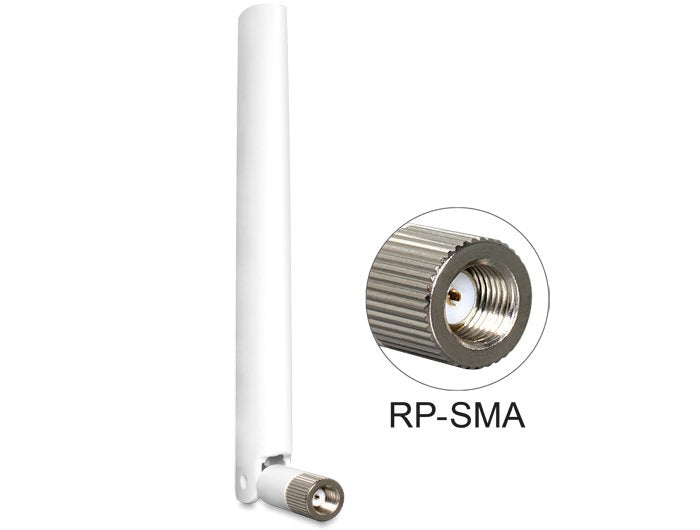 Delock WLAN Antenna Rp-sma Male 2 - 5 dBi Omnidir. White