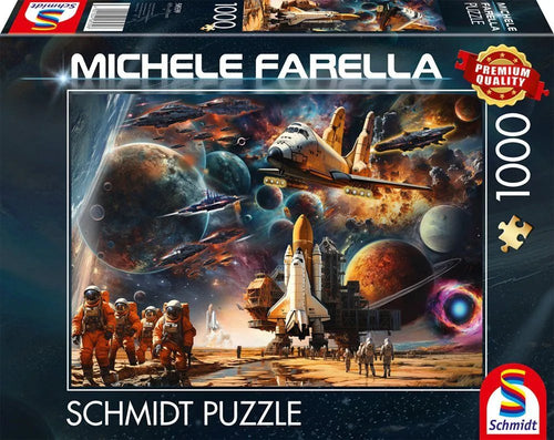 Schmidt Spiele Michele Farella: Fascinación Viajes Espaciales - Travel a Galaxias Distantes, Rompecabezas (100 — image 1