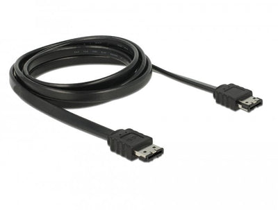 Delock Cable ESATA 3GB/S Female ESATA Female 200CM Black — image 1