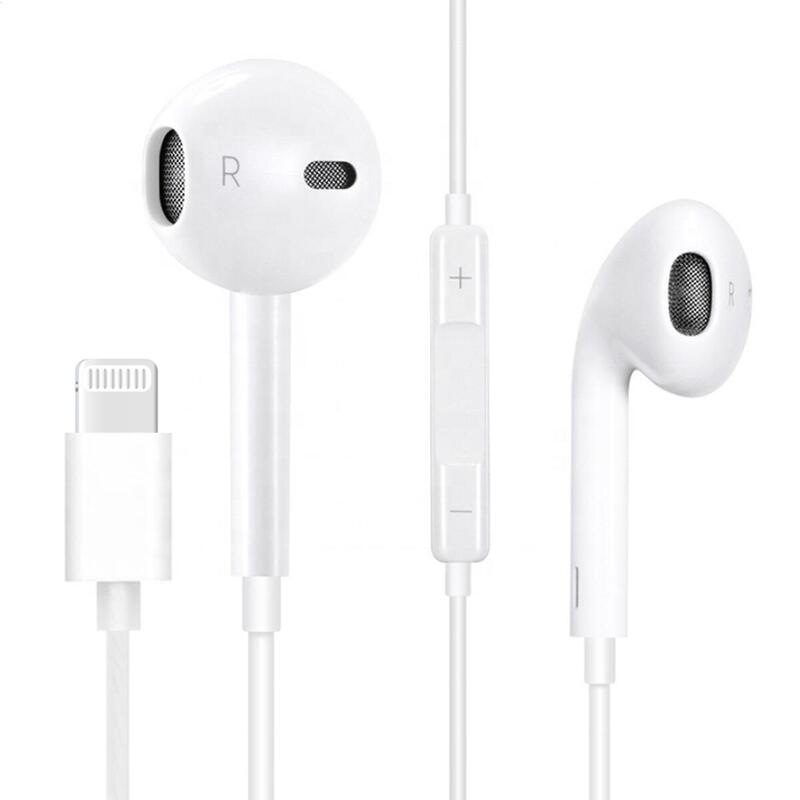 Fiesta Headphones Button + Mic Lightning White