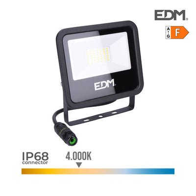 EDM Foco Projector LED 30W 2370LM 4000K Light Dia Black Series — image 1