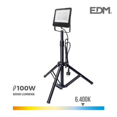 EDM Foco Projector LED With Tripod 100W 6400K — image 1