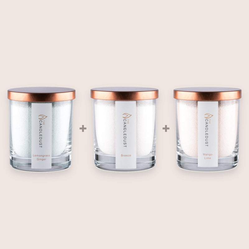 Fresh Discovery Trio, Lemongrass Ginger, Breeze & Mango Lime, 3 × 160g Candles