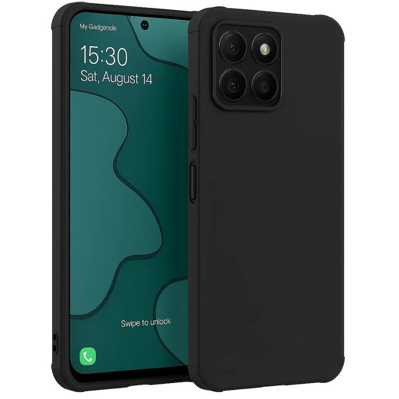 Case Honor X8C Square Liquid Premium Black