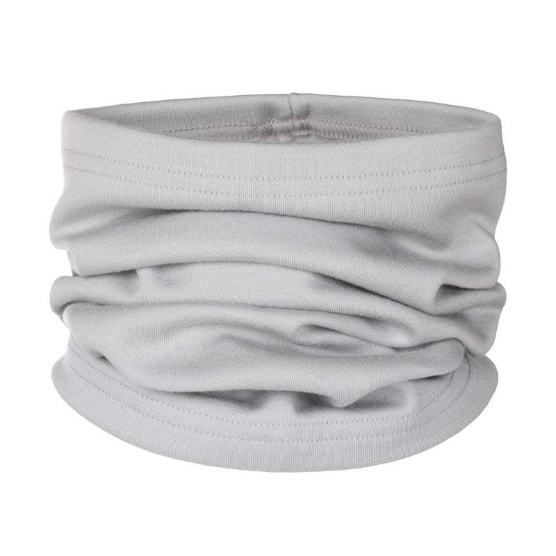 Grey Single-Layer Merino Wool Tube Scarf
